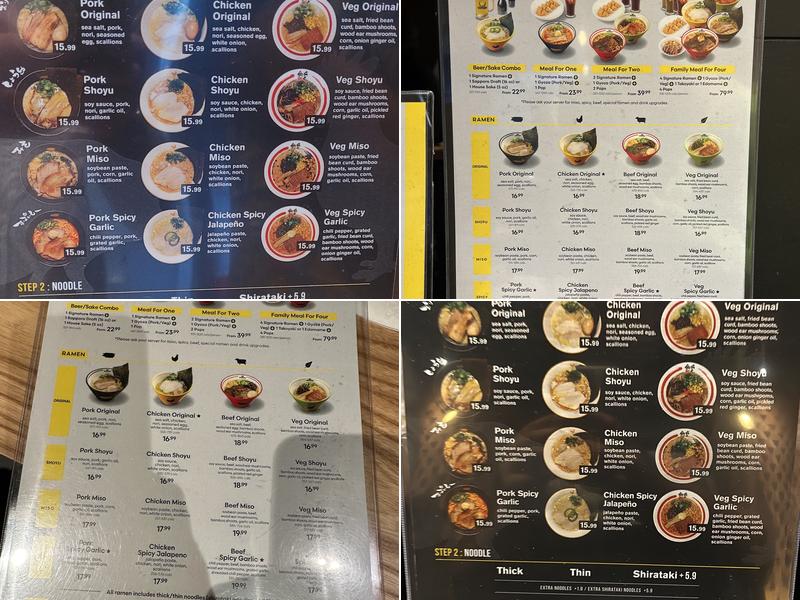 KINTON RAMEN OTTAWA Menu