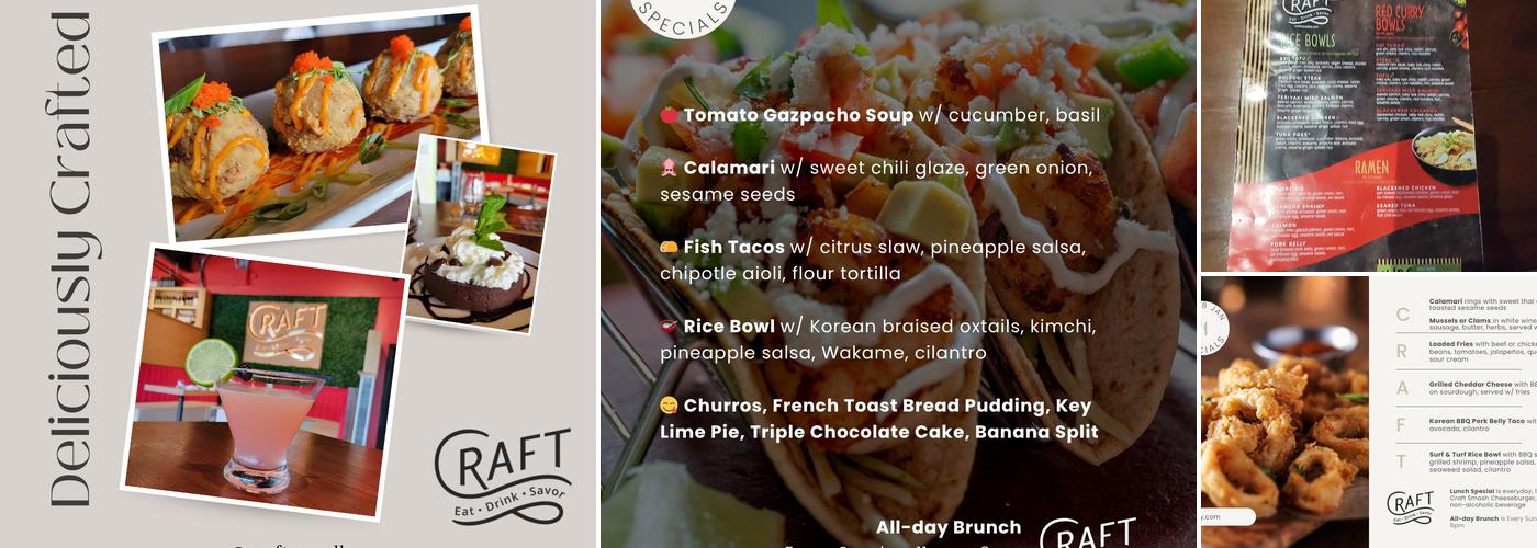 Craft on Colley Menu