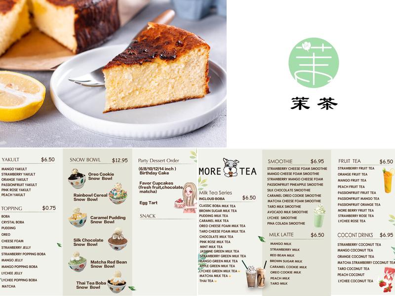 More Tea Menu