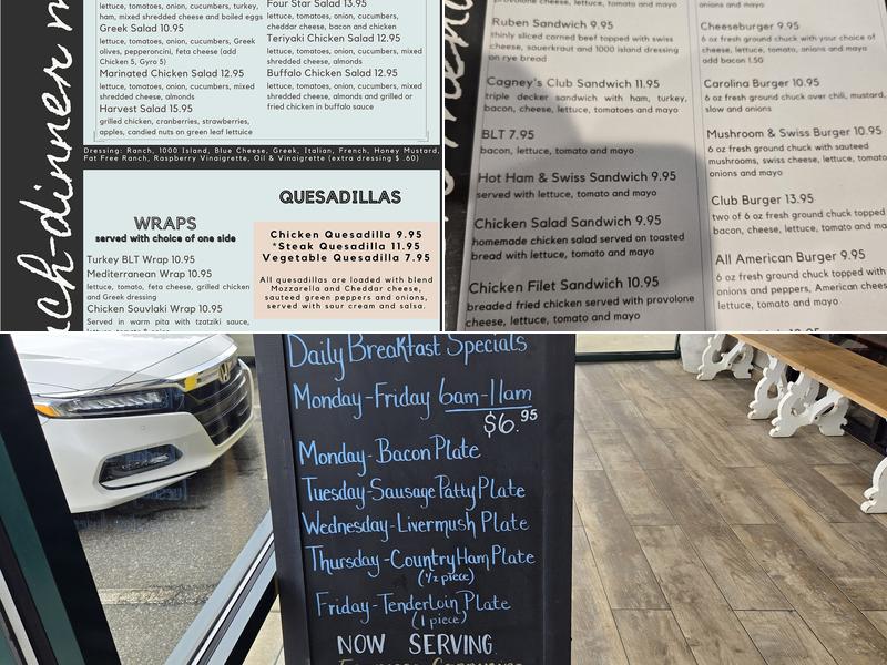 Cagney’s Kitchen of Greensboro Menu