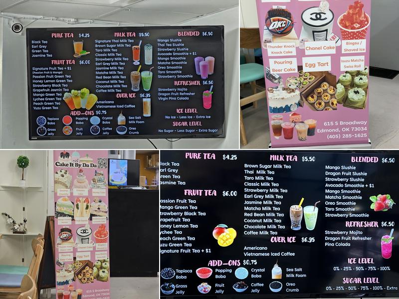 Cake It By DaDa Menu