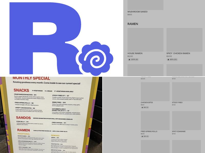 Remix Ramen Menu