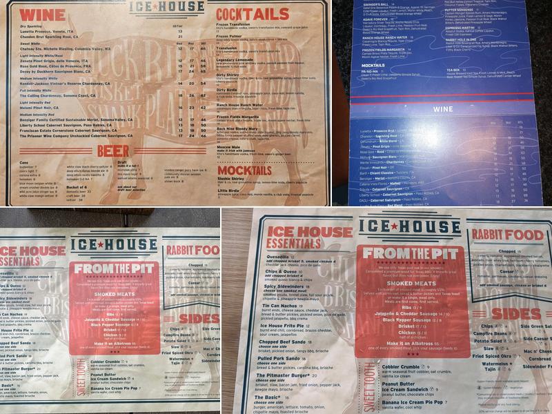 Ice House Menu