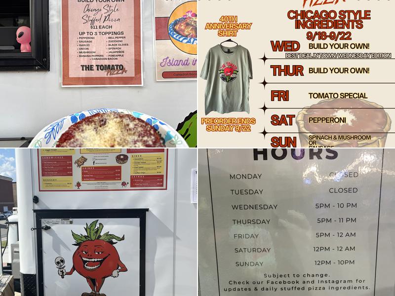 The Tomato Pizza Menu
