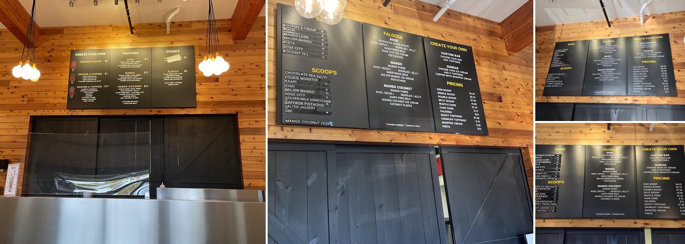 Kulfi Menu