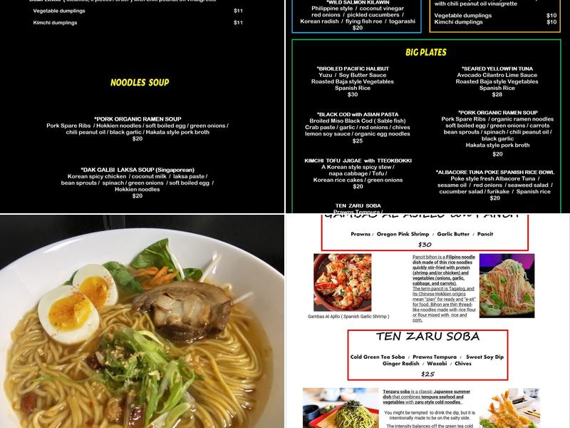 Cuisinako Menu