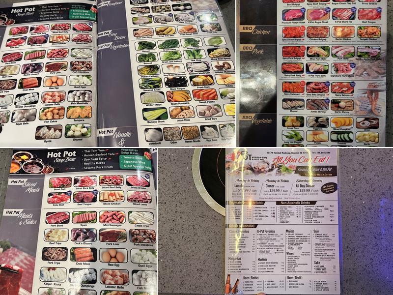 KPOT Korean BBQ & Hot Pot Menu