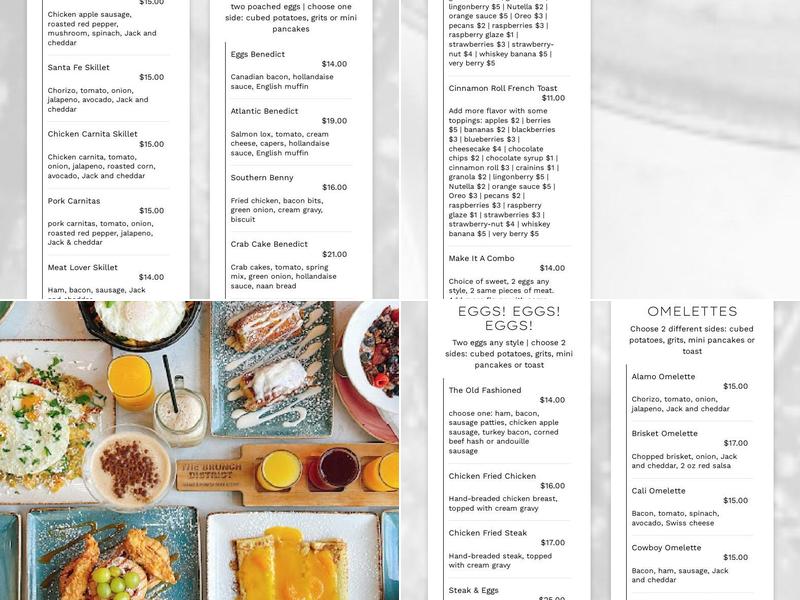 The Brunch District Menu