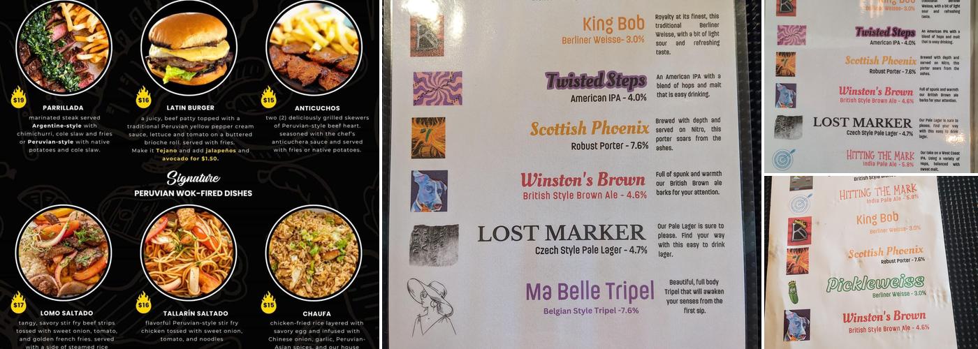 5th Element Brewing Menu