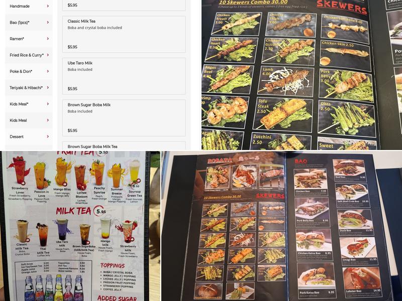 Iza Robata Rosenberg Menu