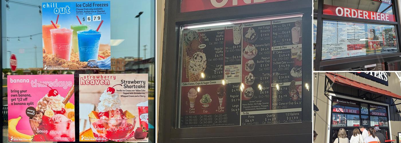 Bruster's Real Ice Cream Menu