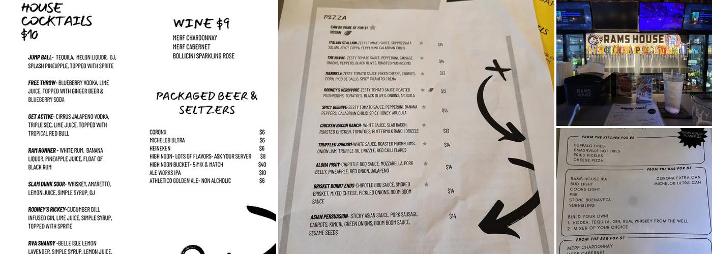 Rams House Menu