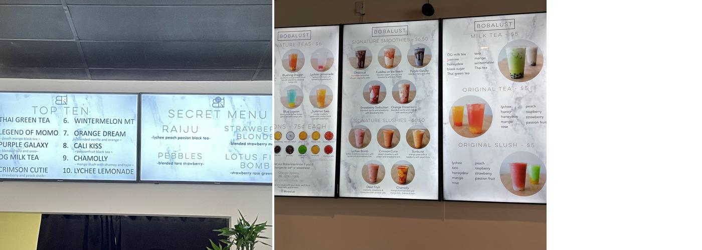 BobaLust Alderwood Menu