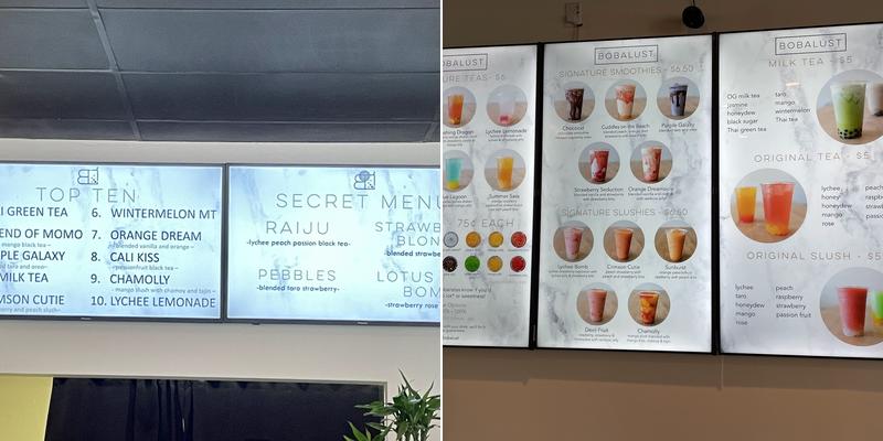 BobaLust Alderwood Menu