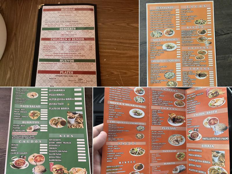 El novillero mexican food & sea food Menu