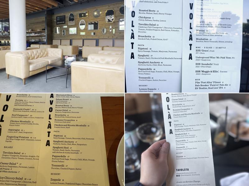 Tavolàta Redmond Menu