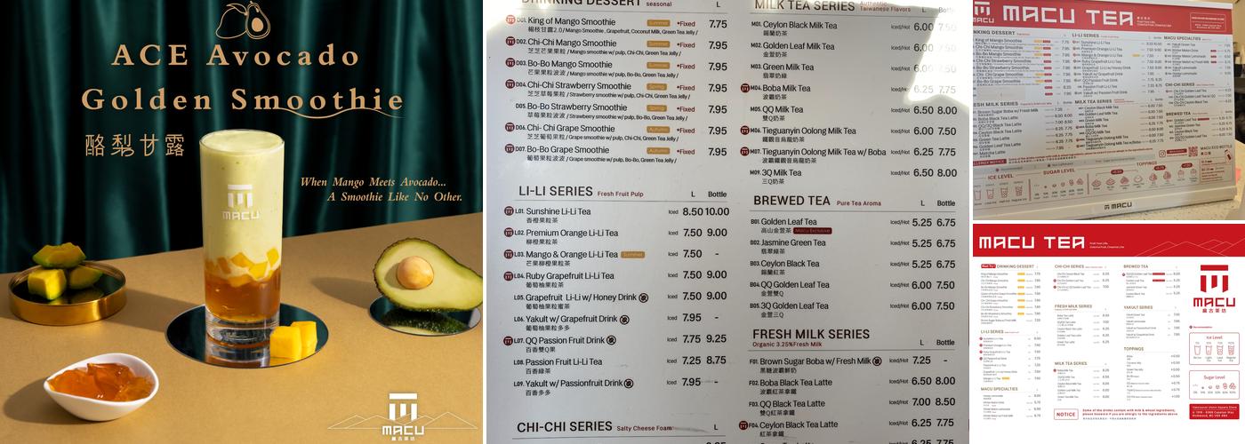 MACU TEA- Capstan Way Menu