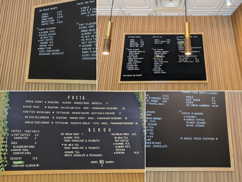 Moon Pasta Menu