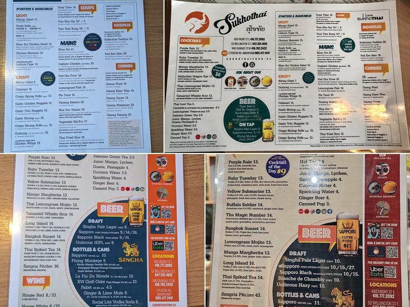 sukhoTHAI (in Markham by Scarborough) Menu