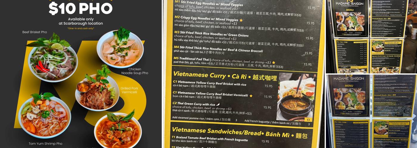 Madame Saigon (Midtown) Menu