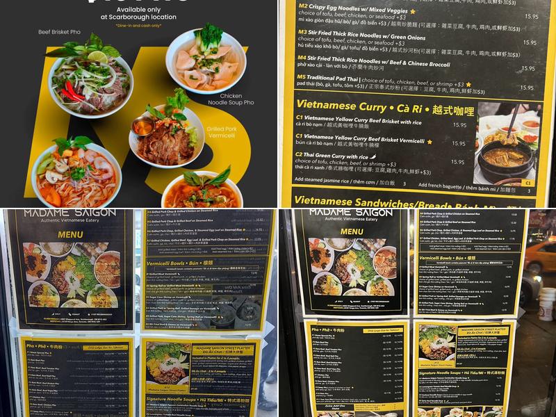 Madame Saigon (Midtown) Menu