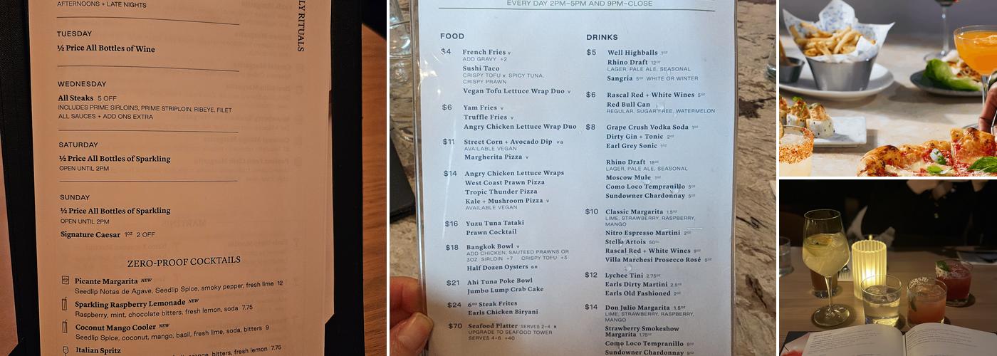 Earls Kitchen + Bar Menu