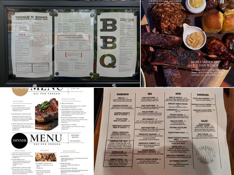 SmoQue N' Bones Menu