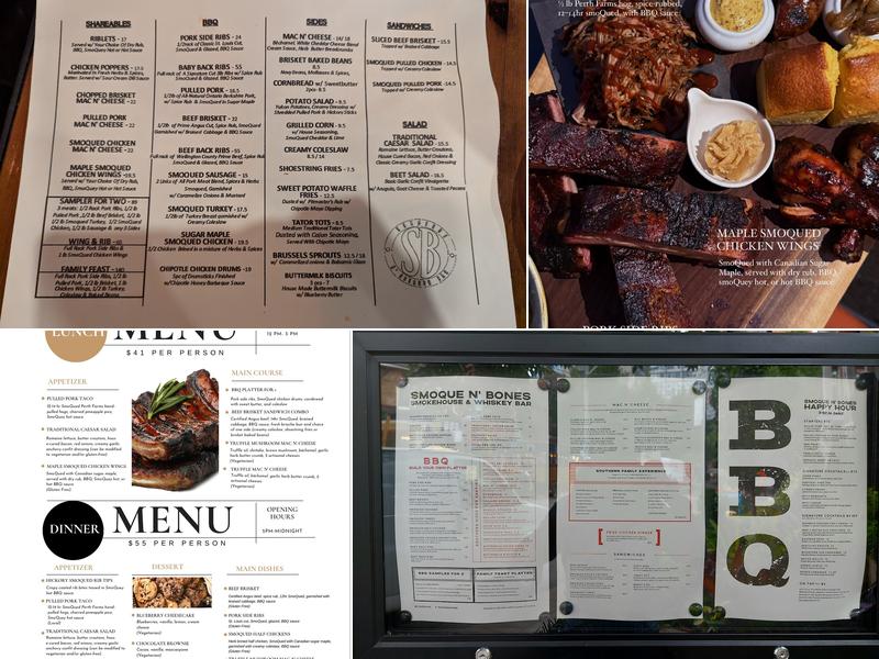 SmoQue N' Bones Menu