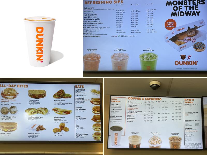 Dunkin' Menu
