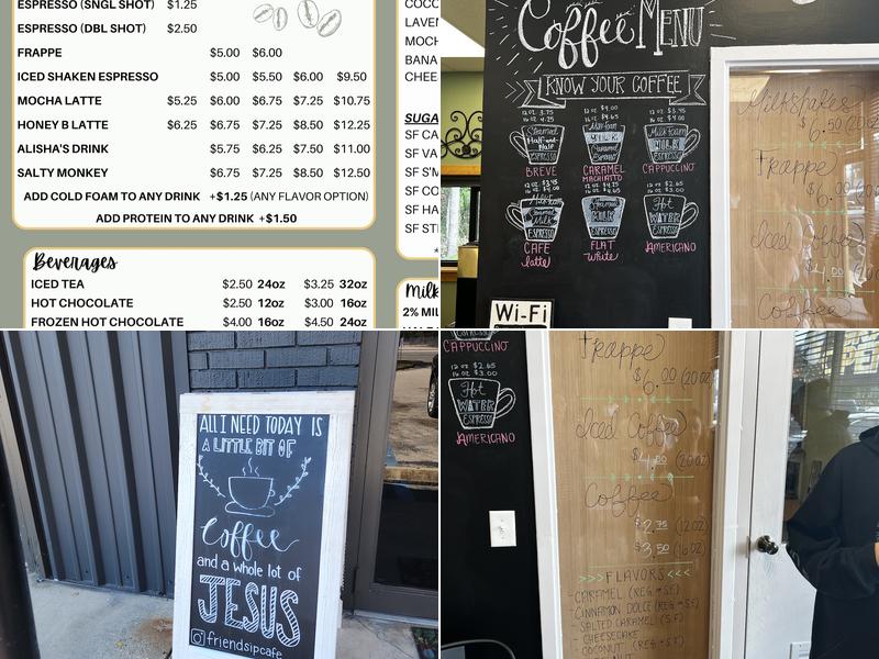 Selina’s FriendSip Cafe Menu