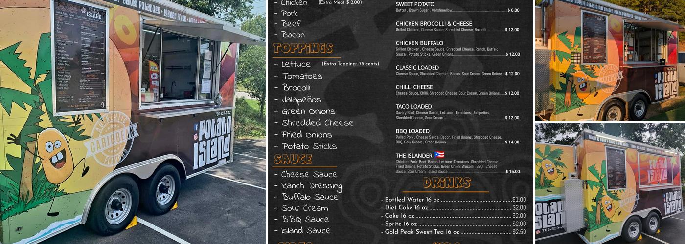 Potato Island Menu