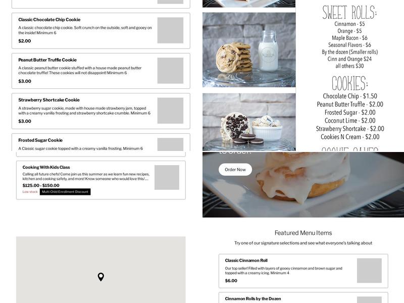 The Frosted Roll Menu