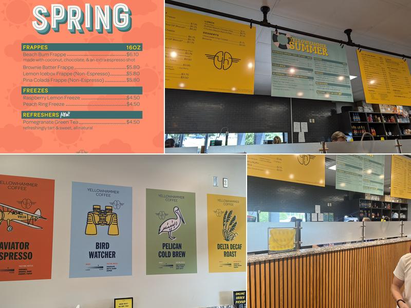 Yellowhammer Coffee Menu