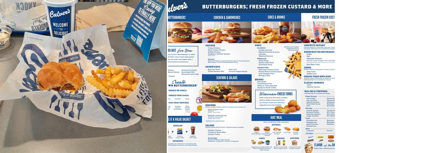 Culver’s Menu