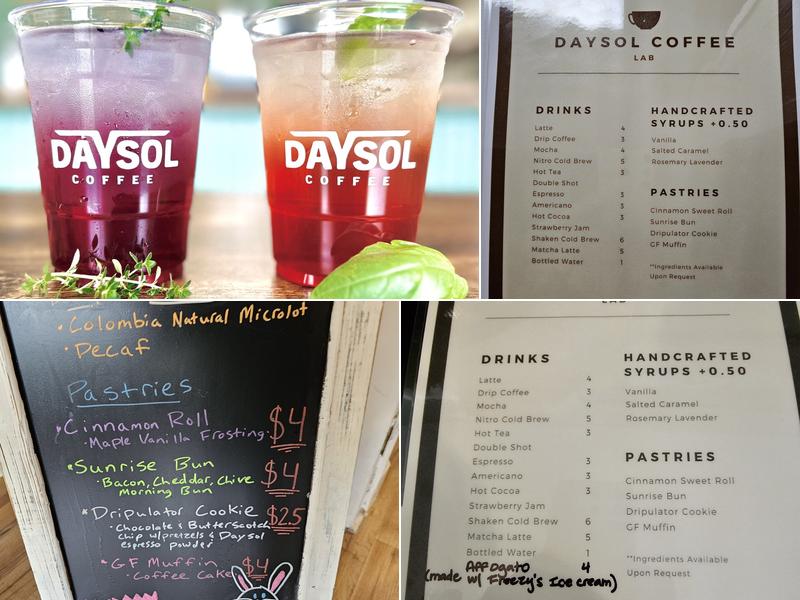 Daysol Coffee Lab Menu