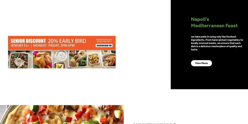 Napoli's Pizzeria Menu