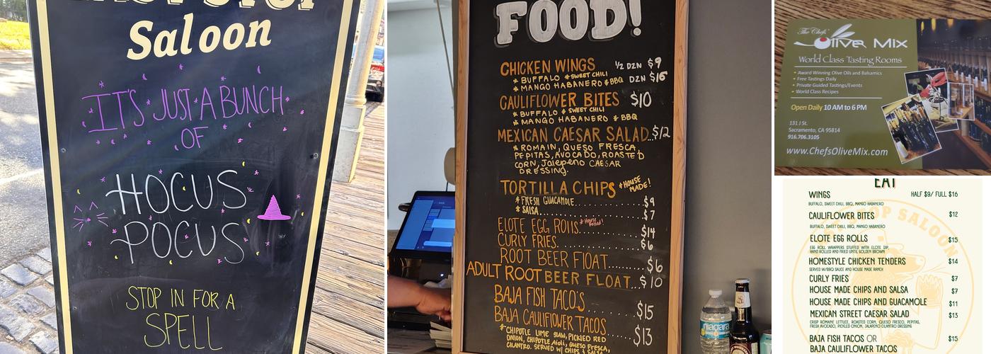 Last Stop Saloon Menu