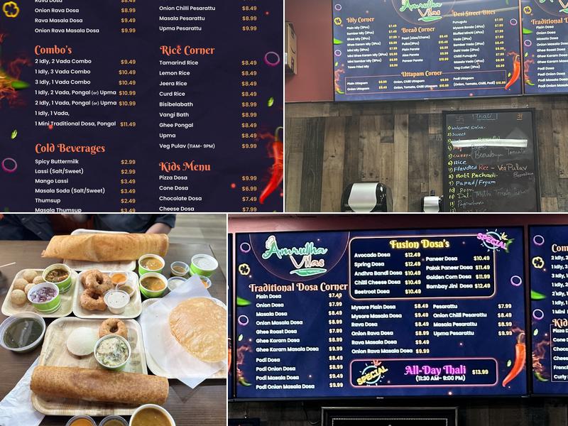 Amrutha vilas Menu