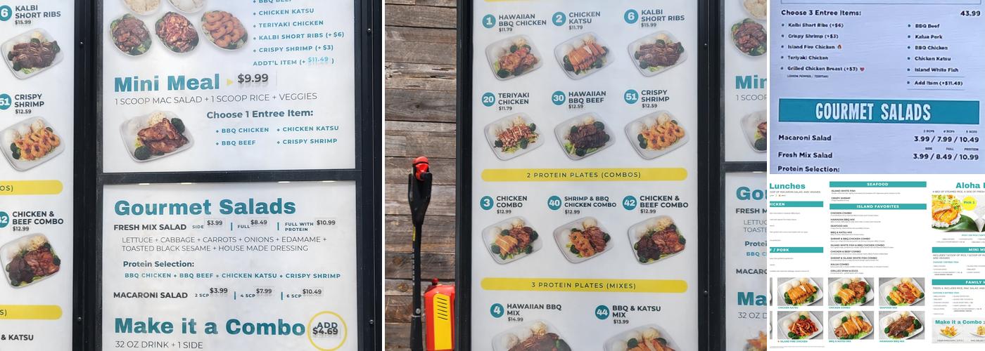 Ono Hawaiian BBQ Menu