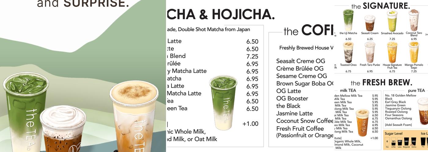 The tea• Menu