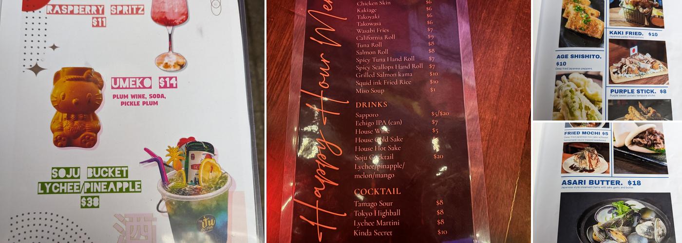 Kinda Izakaya Menu