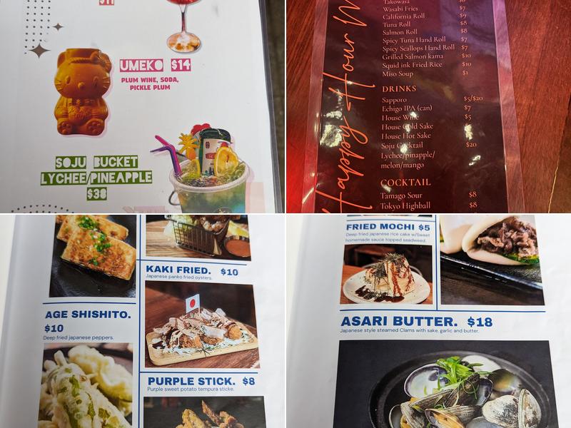 Kinda Izakaya Menu