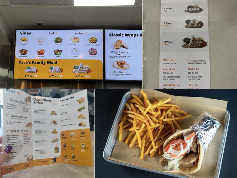 Yafa Hummus Menu