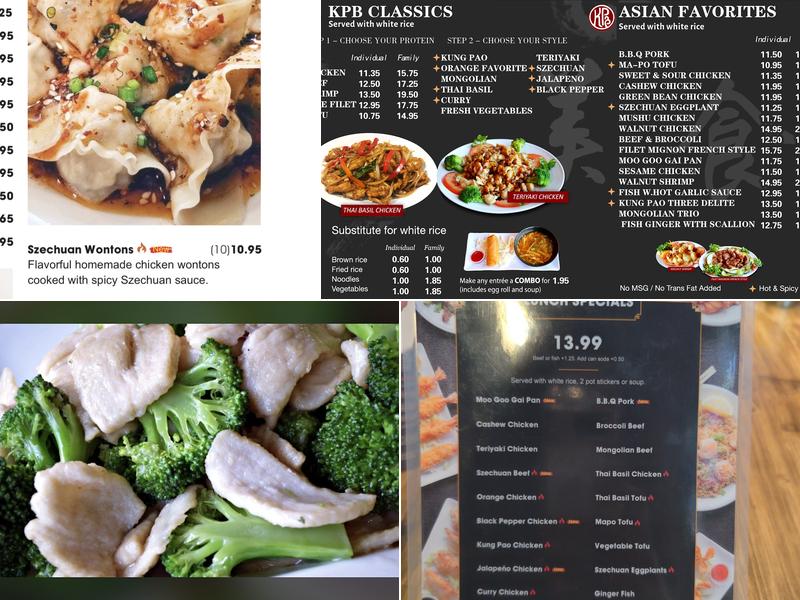 KPB Asian Bistro Menu
