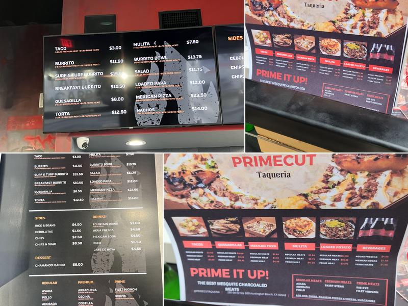Taqueria Primecut Menu