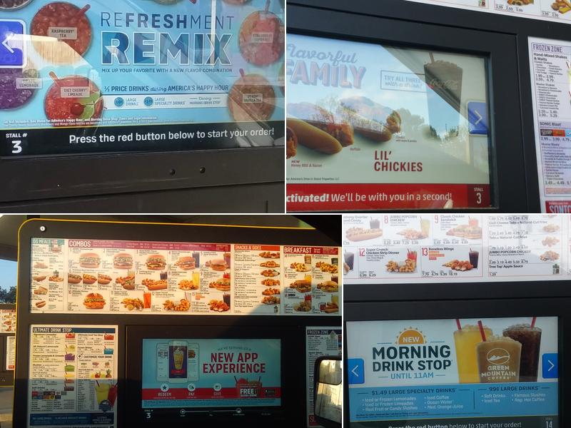 Sonic Drive-In Menu