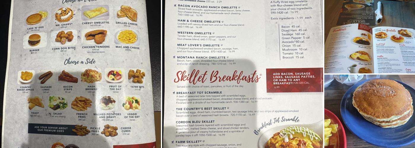 Country Kitchen Menu