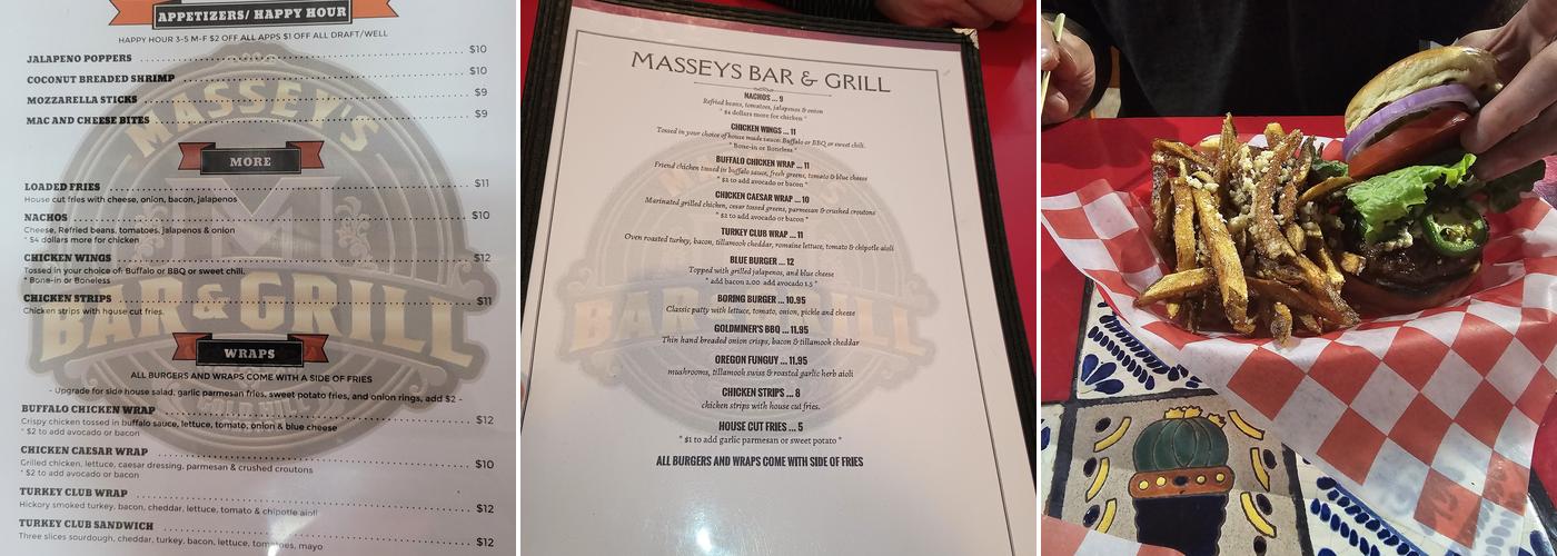 Massey's Menu