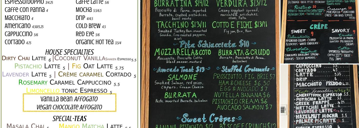 Cuor di Caffè Menu