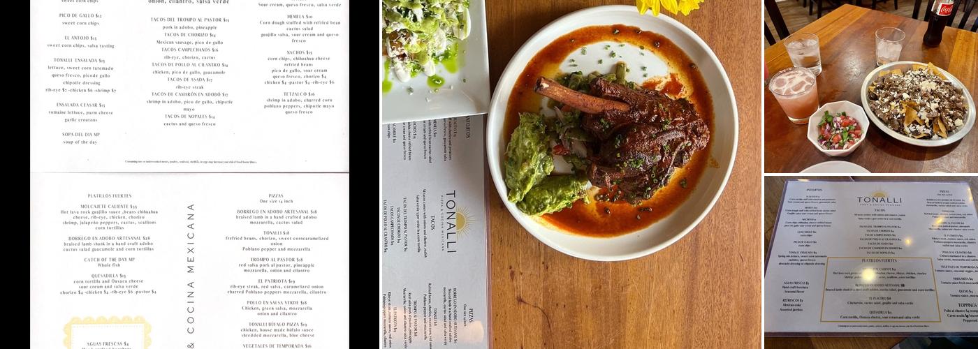 Tonalli Philly Menu